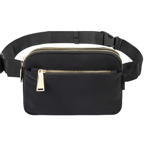 (Black)Fanny Packs for Women Men, Black Crossbody Fanny Pack, Be