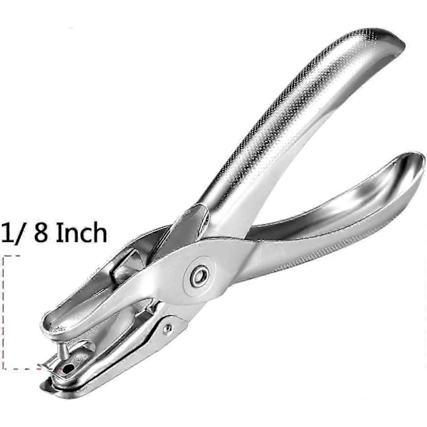 Metall Hålslagare Enkel Hålslagare Papper Hålslagare Biljett för Skola, Hem och Kontor, 3-pack (1/8 tum H