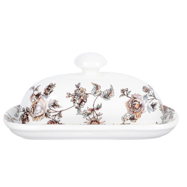 1 stk. Keramisk fat Matserveringsfat Smørfat Osteboks Design Matfat