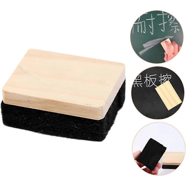 5 stk. tavlevisker, krittvisker, klasseromstavlevisker, gjenbrukbare whiteboardviskere, 4*6,5 cm