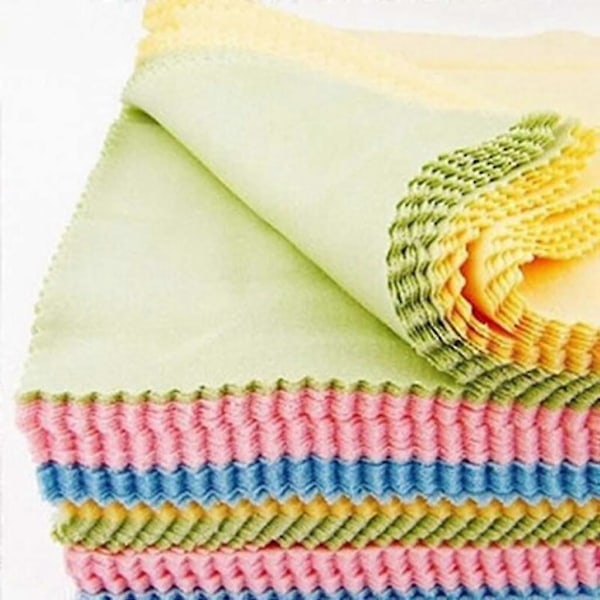 10 st Rengöringsdukar Glasögon Ekonomisk Solglasögon Skärm Mikrofiber Rengöringsduk Glasögontillbehör