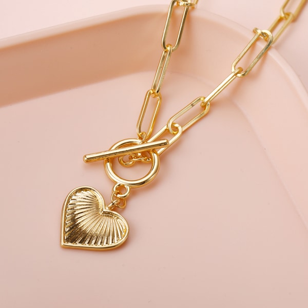 /#/Riippuva Kaulakoru Paper Heart Pin Rakkaus Kaulakoru Kylmä Tuuli Sim/#/