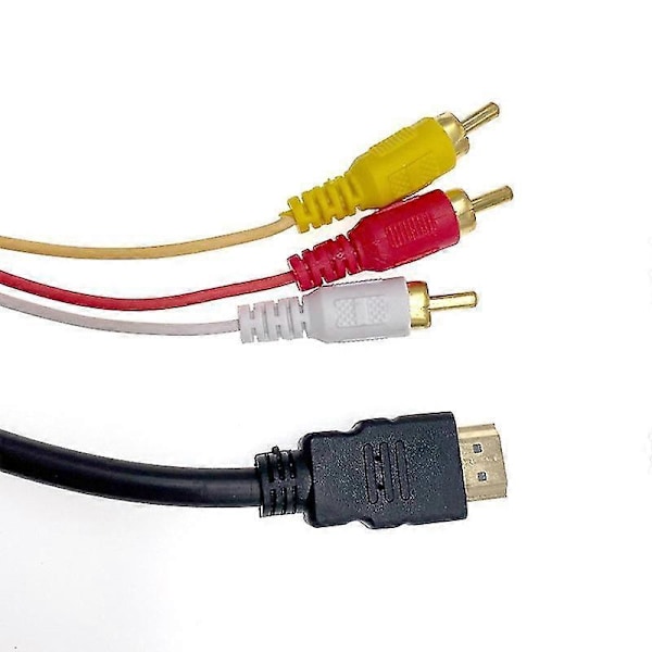 3 HDMI til RCA Kabel Konverter Adapter Kabel Transmitter Ledning 1,5m