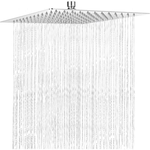 Bruseshowerhoved, Ultra-tyndt Håndbruseshower, 304 Rustfrit Stål Kvadrat