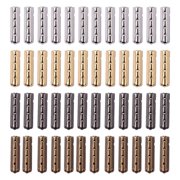 Supvox 80 stk DIY Skolisseender Hodereparasjon Skolisseender Metall Aglet Skolisse Erstatningsender