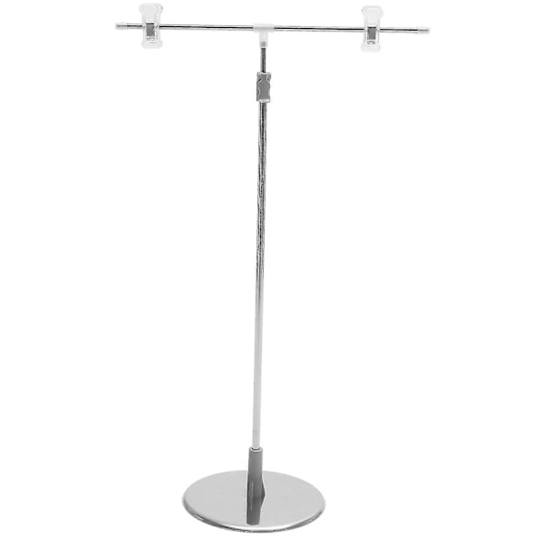 Plakatdisplaystand i rustfrit stål, T-formet stand, justerbar plakatstand, reklamestand