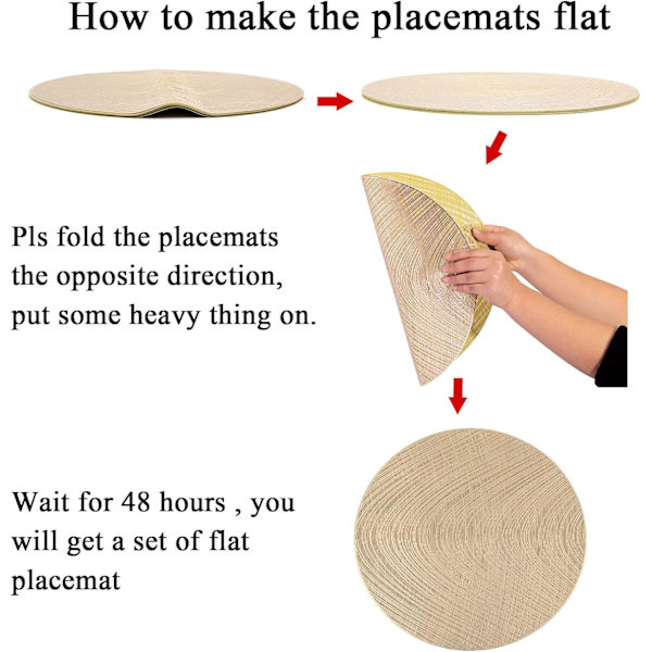 Placemats Metalliska Utskärningar Mattor Vinyl Halksäkra Värmeisolerande