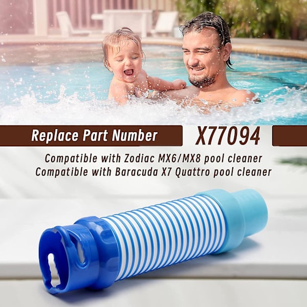 X77094 pool sugslangsadapter för Zodiac MX6 MX8 poolrengörare, pool sugslangsadapter