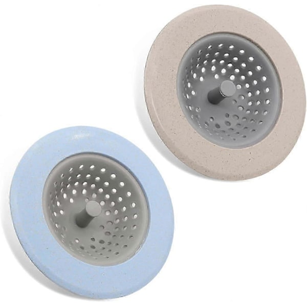 2-pack diskbänksil, silikonmatsil, diskbänkskorg för diskbänk (blå+khaki)