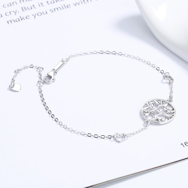 /#/925 Sterling Silver Armband för Kvinnor Livets Träd Ankar Armband/#/