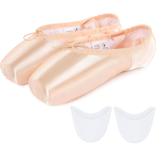 Ballet Pointe Sko Rosa Professionelle Dansesko med Syet Bånd