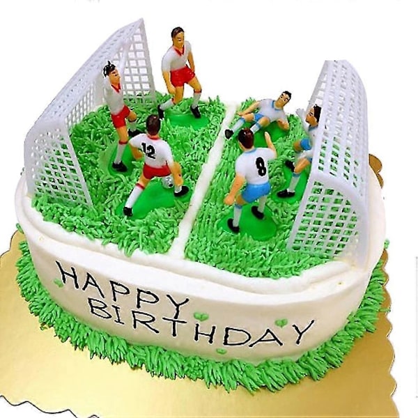 8 st Sportdekorationer Basebollkillar Fotbollsdekorationer Cupcake-dekorationer Pastellfestdekorationer