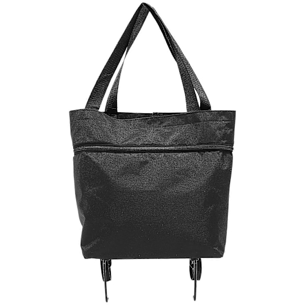 Sammenklappelig Trolley Taske Foldbar Indkøbstaske med Hjul Foldbar Indkøbspose Vasketøjspose