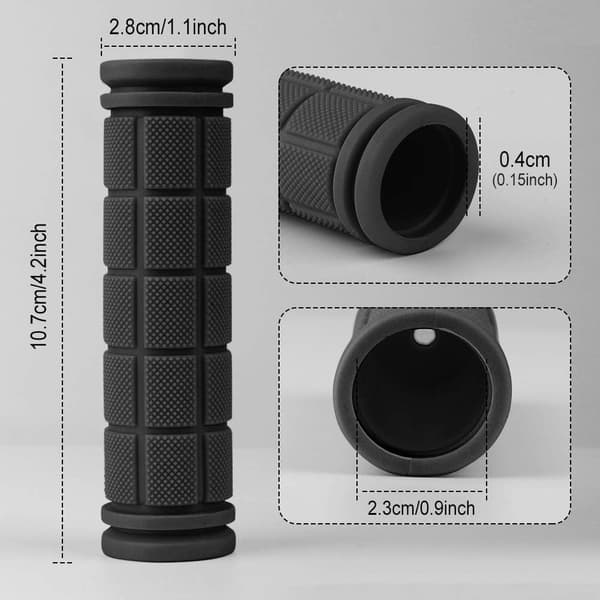 Sort par af ergonomiske, skridsikre bløde gummi cykelgreb