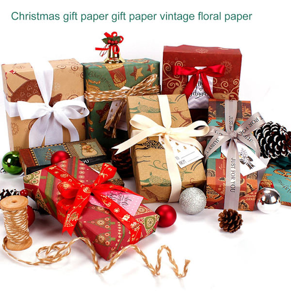 10 st Presentpapper Iögonfallande Slitstarkt Kraftpapper Bedårande Tecknad Godis Omslagspapper För Fest KaesiB