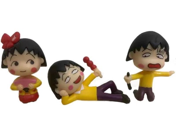 #12 st Chibi Maruko-chan tecknade söta leksaksfigurer prydnadsföremål#