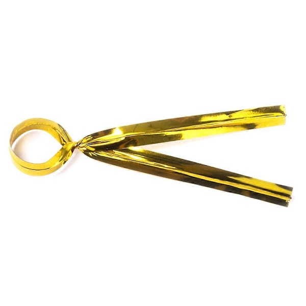 100 stk. 10 cm Fargerike Metalliske Bånd Brød Godteri Pose Bånd for Fest Cellofan Kake Pops