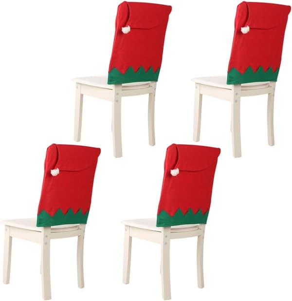 4 stk Jule-Nisse Stolseter Dekorasjon Santahatt Julepynt