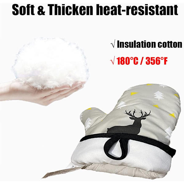 *Stekeovnshansker 1 par Stekeovnshansker Anti Heat Tykke Hansker for Stekeovn Cot*