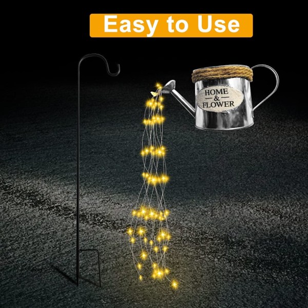 *Garden LED String Lights Creative Watering Can Waterproof Starry*
