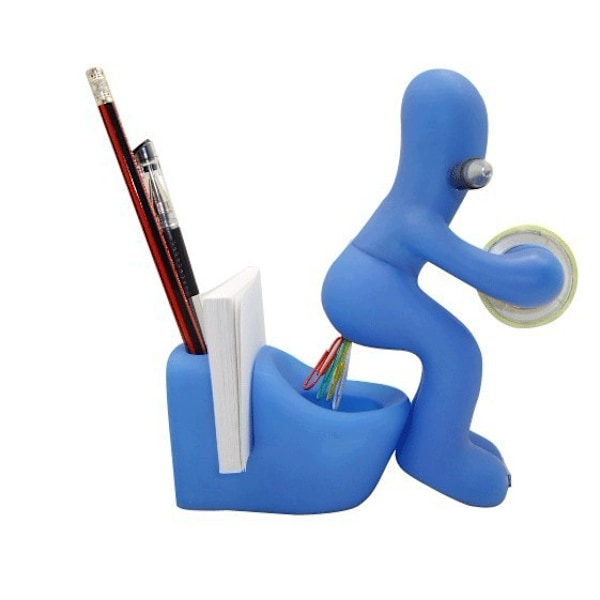 (blå) Kontorrekvisita - morsom tape dispenser - holder - morsom og c