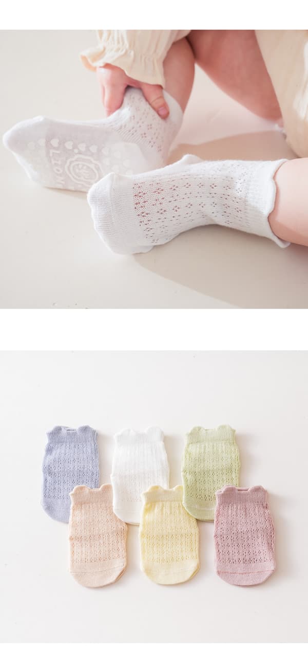 #ABS Strumpor 6-pack Baby Småbarn ABS Halksäkra Strumpor Bomull#