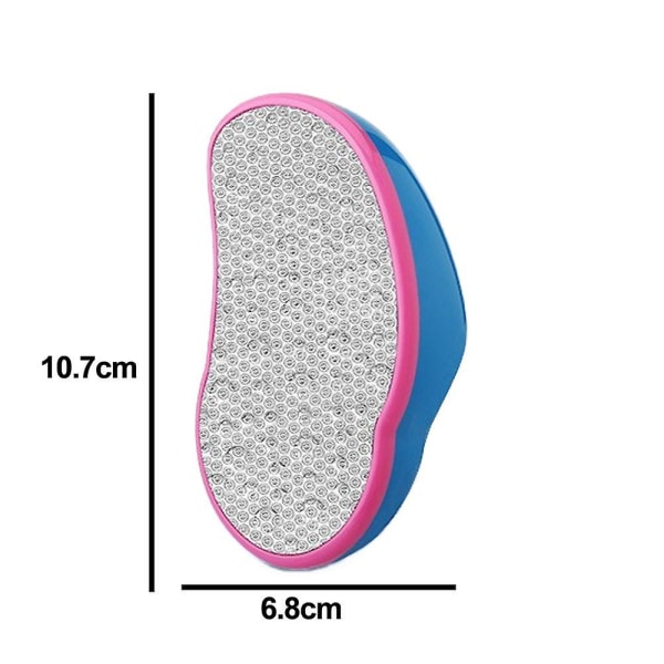 Nanoglassfotfil, med grepsvennlig bakskall, død hudhård hud