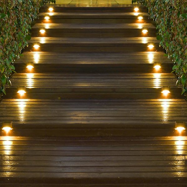 16-pack Solcellsdrivna Utomhus Trappbelysning, Vattentät LED-lampa