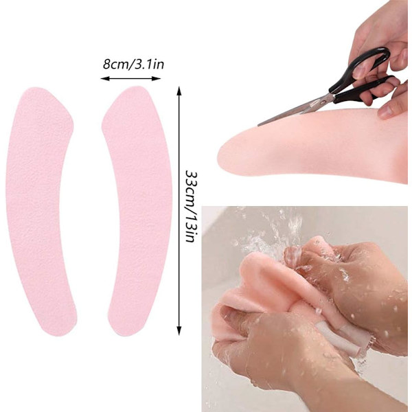 Blå, lila, grön, rosa - 4 par toalettlock Självhäftande