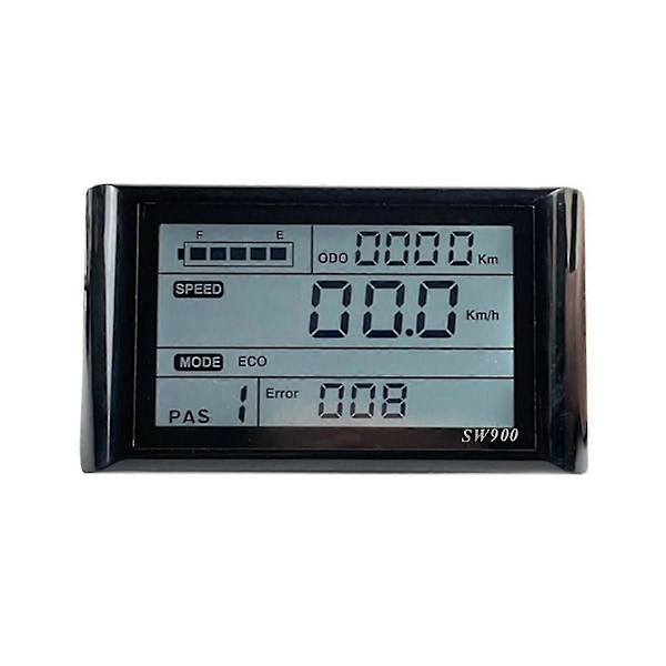 Ebike SW900 LCD Display Kontrol Elektrisk Cykel Hastighedsmåler Vandtæt Stik Optage Instrument Kontrol/Indstilling 24-72V