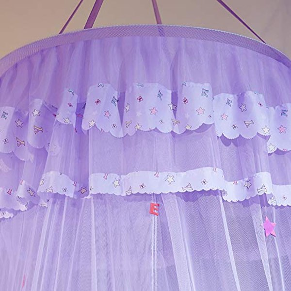 #Princess-hyttysverkko, sängyn katos (violetti)#