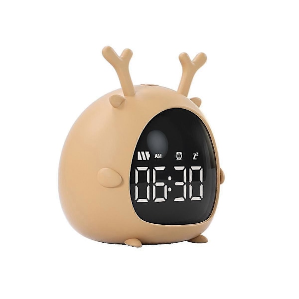 Student Väckarklocka USB-Laddning Röststyrning Skrivbord Digital LED-Klocka Mini Elektronisk Barn A