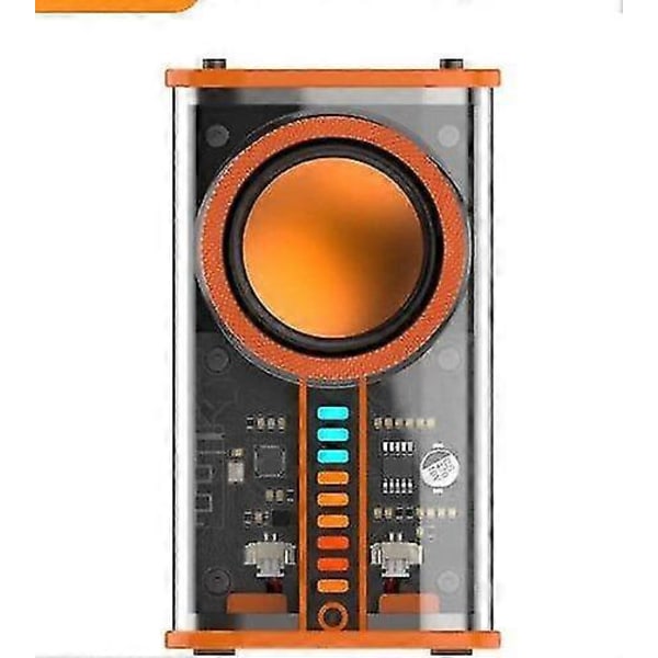 Läpinäkyvä Mecha langaton Bluetooth-kaiutin | Kannettava Bluetooth-kaiutin LED-valolla, stereoäänellä, 12 tunnin toistoaika | Kannettava langaton kaiutin