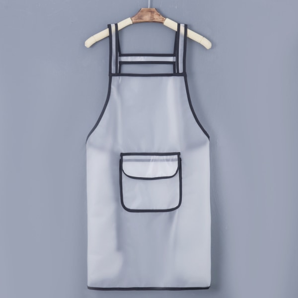 1-pack förkläde för män kvinnor, vattentätt matlagningsförkläde i plast, BB