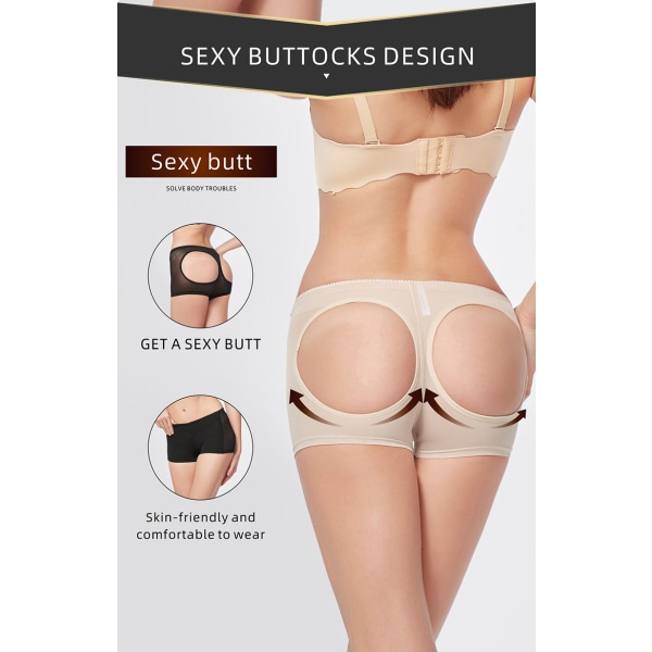 #L, Butt Lifter Underbukser Shapewear Kropsformende Tummy Control Bukser#