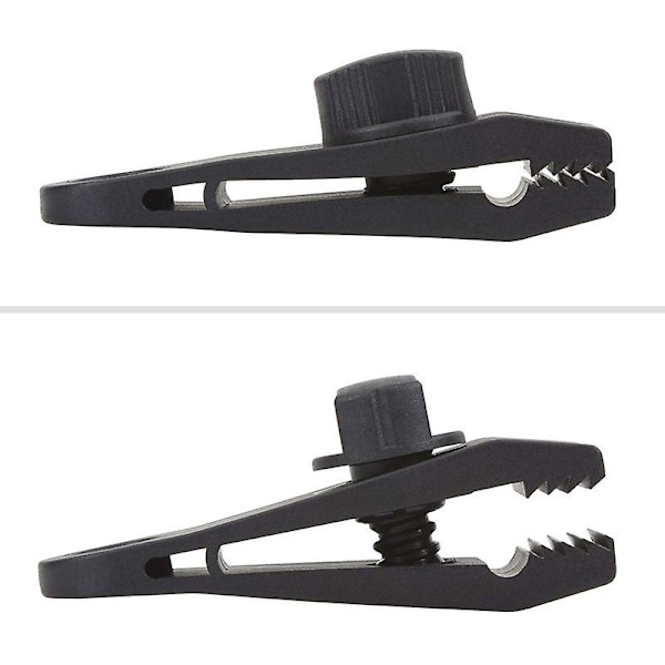 Presenningsklämma, Fästklämma Spännare Stöd för Presenning Tältduk Presenningsset om 8 Delar, Svart, 82 x 26 mm