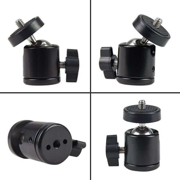 #Mini Ballhode 2-pakks Ballhodefeste med Avtakbar 1/4\" Hotskoadapter#