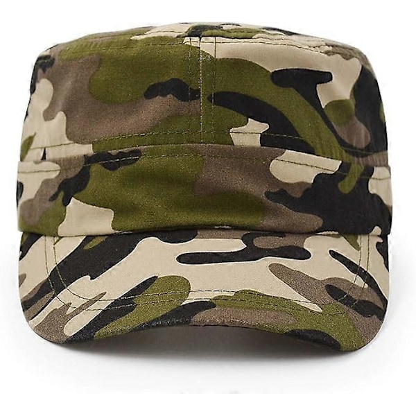 Baseballkasket med flad top, militærstil hat C