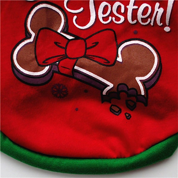 *Jul kläder tryckt bomull T-shirt röda kläder vinter kläder*