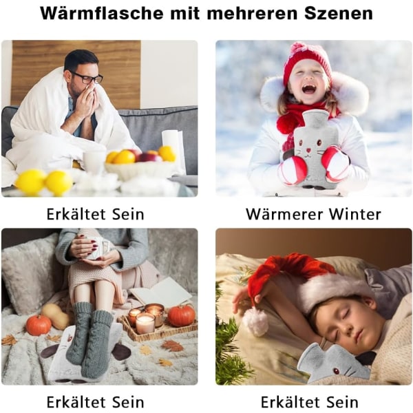 /#/2L Termokande - Grå, Plys Termokande, Termokande til/#/