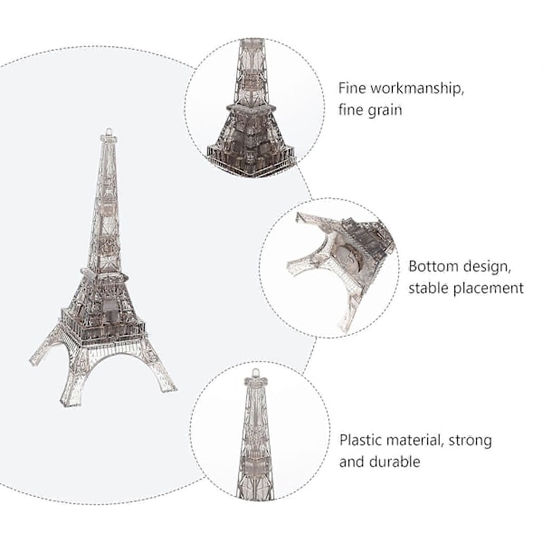 1 Setti Läpinäkyvä Kristallipalapeli Eiffel-torni Malli Koristeellinen 3D-palapeli