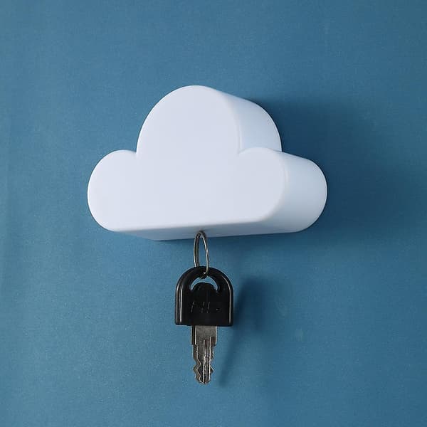 Magnetisk Nøgleholder, 2 Pak Cloud Formede Holdere Hus Nøgle Organizer, Vægmonteret