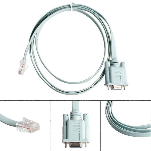 RJ45 Cat5e CAT6 til RS232 DB9 Konsol Router Kabel Adapter Reservedel