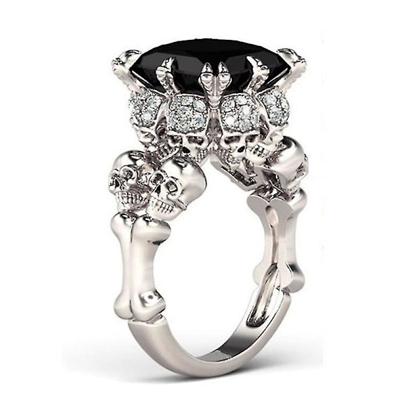 Julråtta Zirkon Ring Nr 5 Svart lila liten diamant