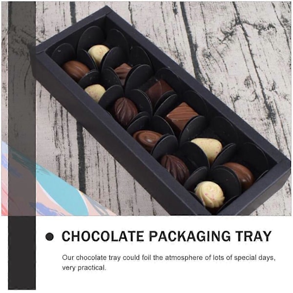 100 stk. Chokoladeindpakningsbakker Trøffel Chokolade Ruminddelte Papirbakker