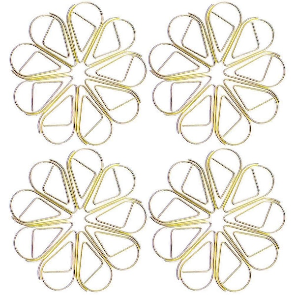 100 stk. papirclips dråbeformede papirclips kreative papirclips dokumentpapirclips