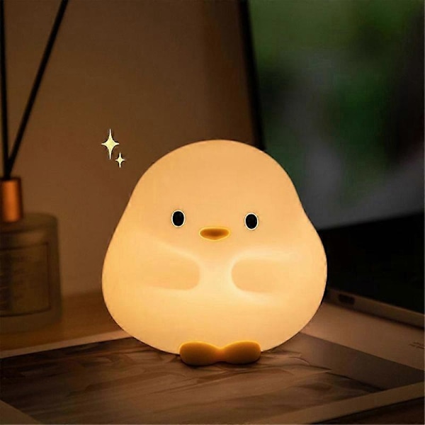 Ande Natlampe, Sød Andelampe, Squishy Silikone Natlampe Med 30 Minutters Timer, Genopladelig Be