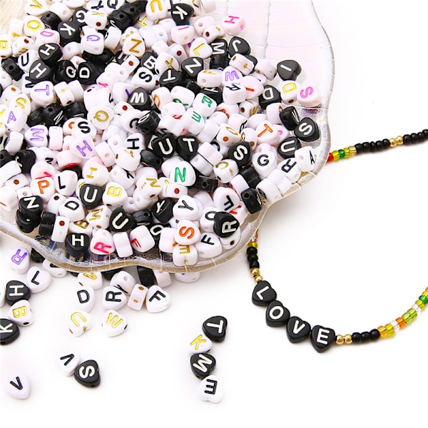 #400 Bogstavperler, Bogstaver - 7x7mm - Multifarvet#