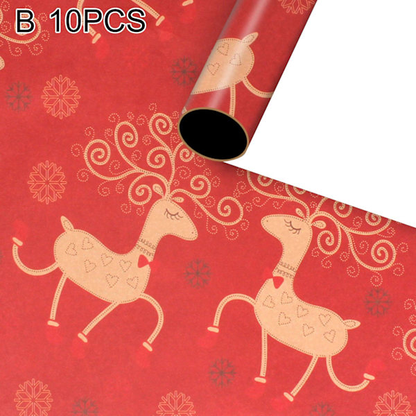 10 st Presentpapper Iögonfallande Slitstarkt Kraftpapper Bedårande Tecknad Godis Omslagspapper För Fest KaesiB