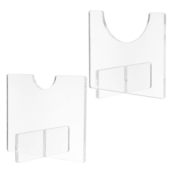 2 st Akryl Basebollträ Display Hängare Hållare Horisontell Riktning Skrivbordsställ för Samlare Basebollentusiaster (Transparent)